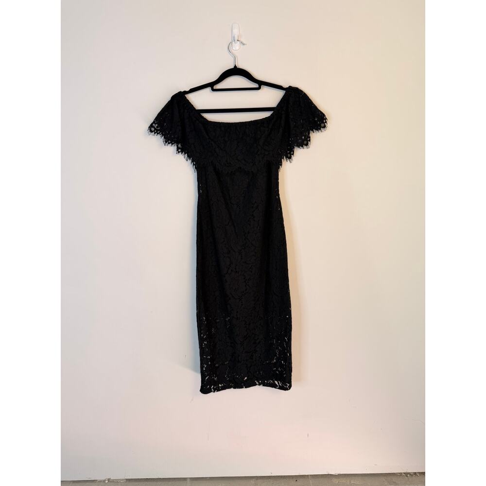 J.Crew Black Lace Off-the-Shoulder Cocktail Dress XXS